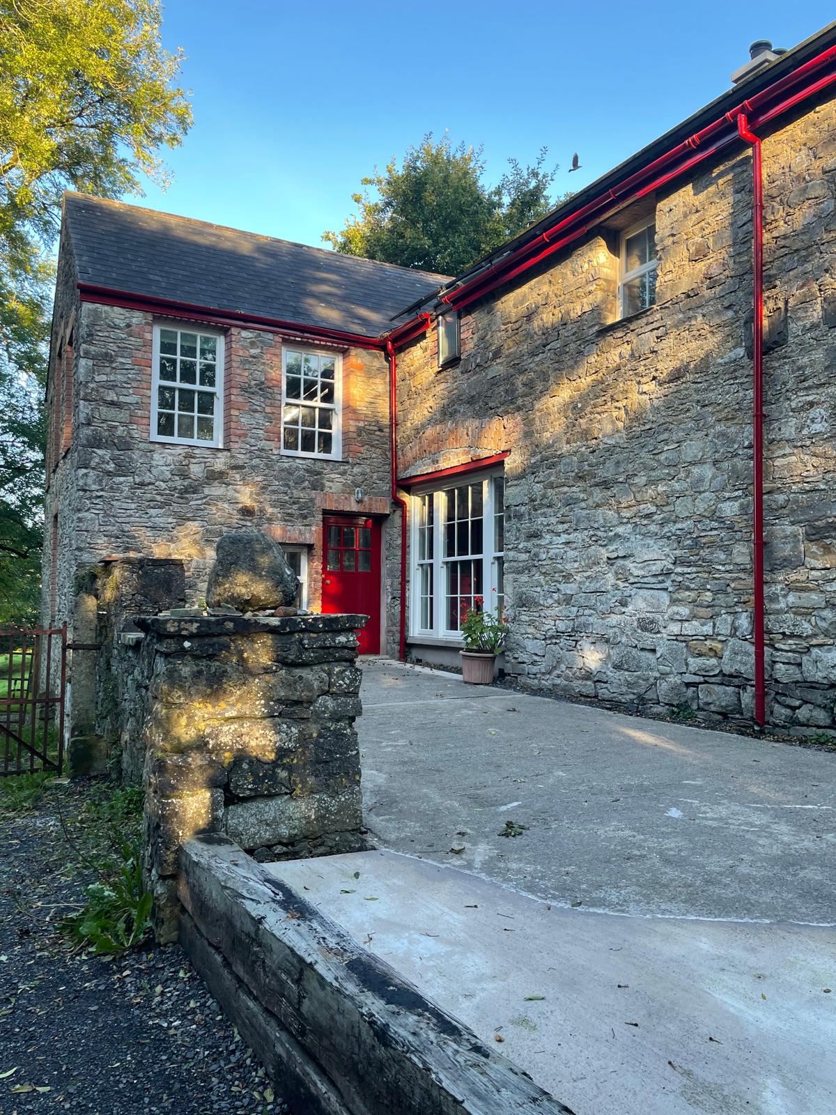 West side of the barn